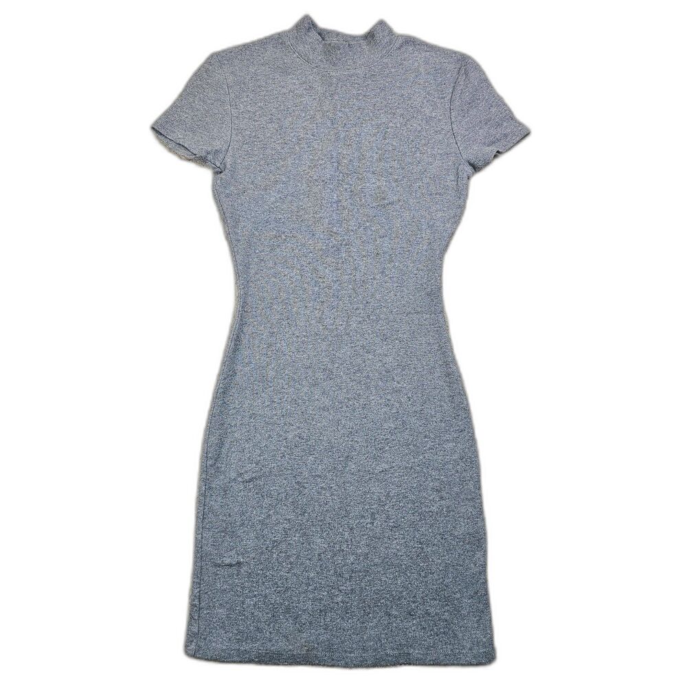 Zine Zumiez Bodycon Dress XS Gray Fitted Stretch Mini Casual Basic